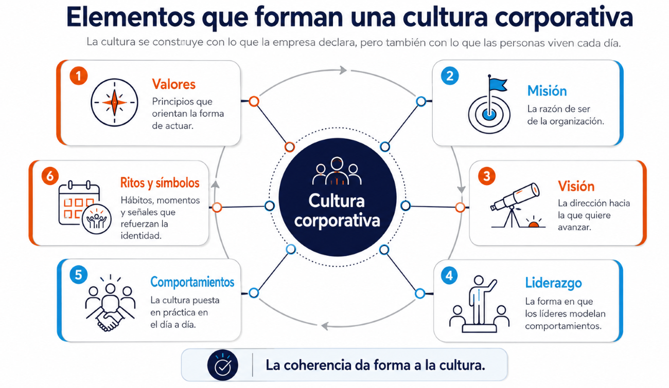 Los 6 elementos de la cultura corporativa